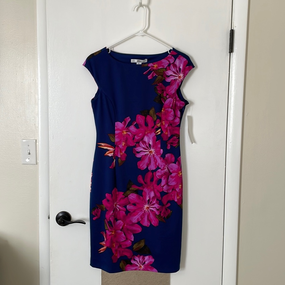 WISP Tressa Point Navy Floral Dress
